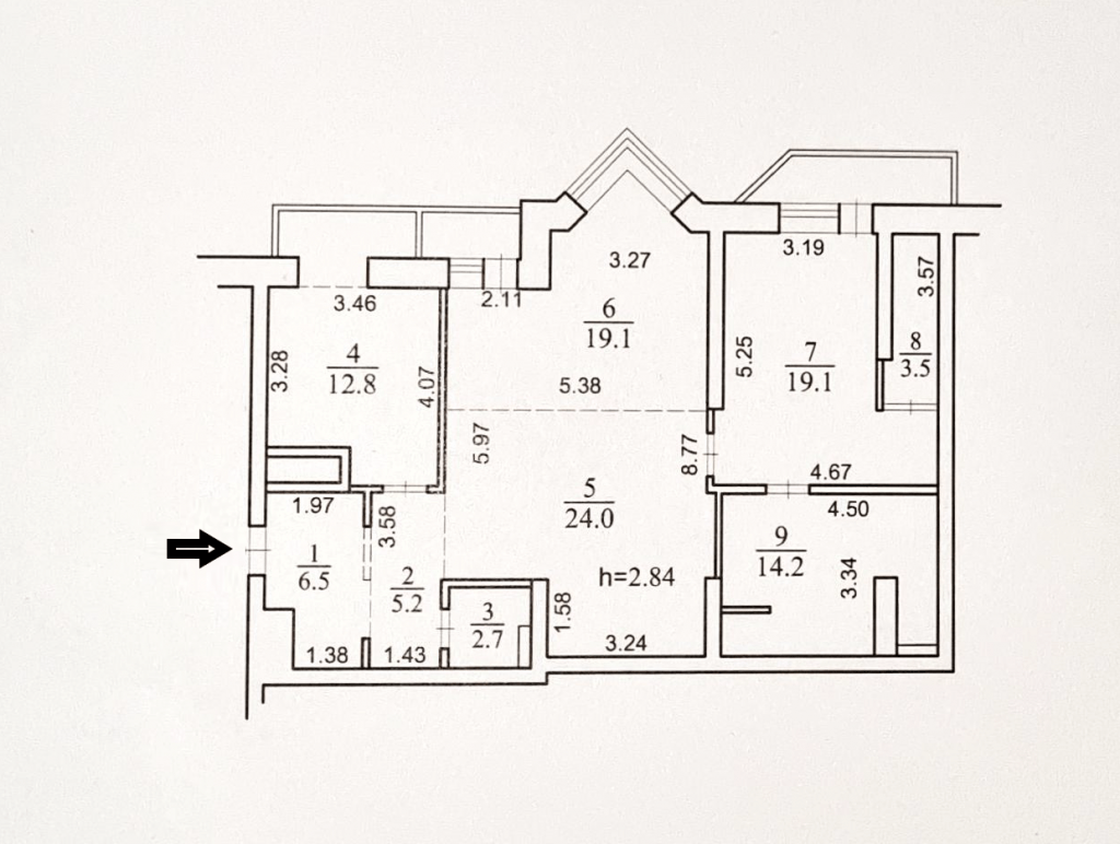 План квартири з розмірами